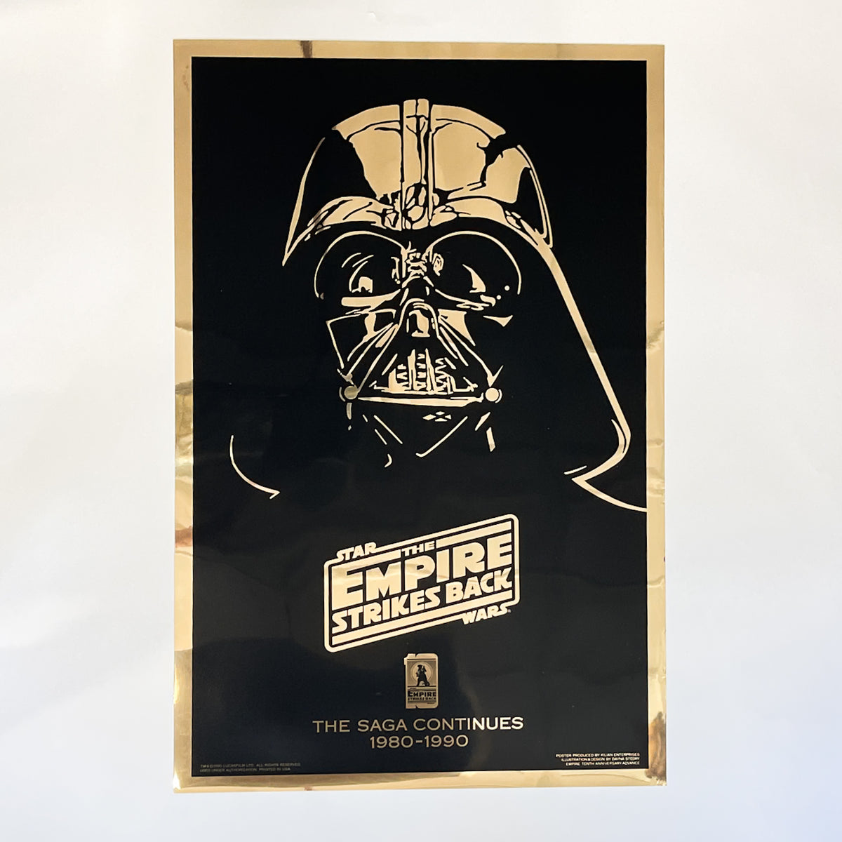 Empire Strikes Back 10th Anniversary Gold Mylar Poster (1990)