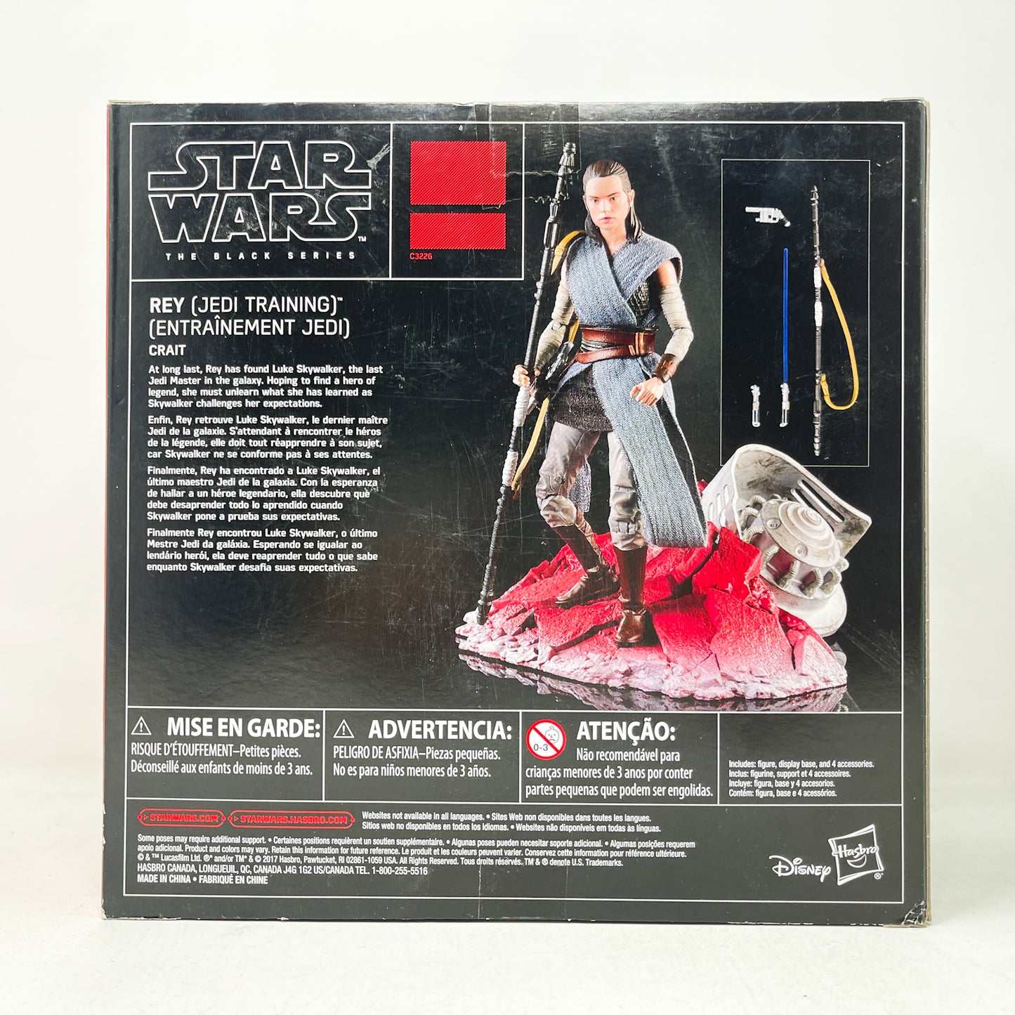 Rey Jedi Training on Crait - Hasbro Black Series (2017)