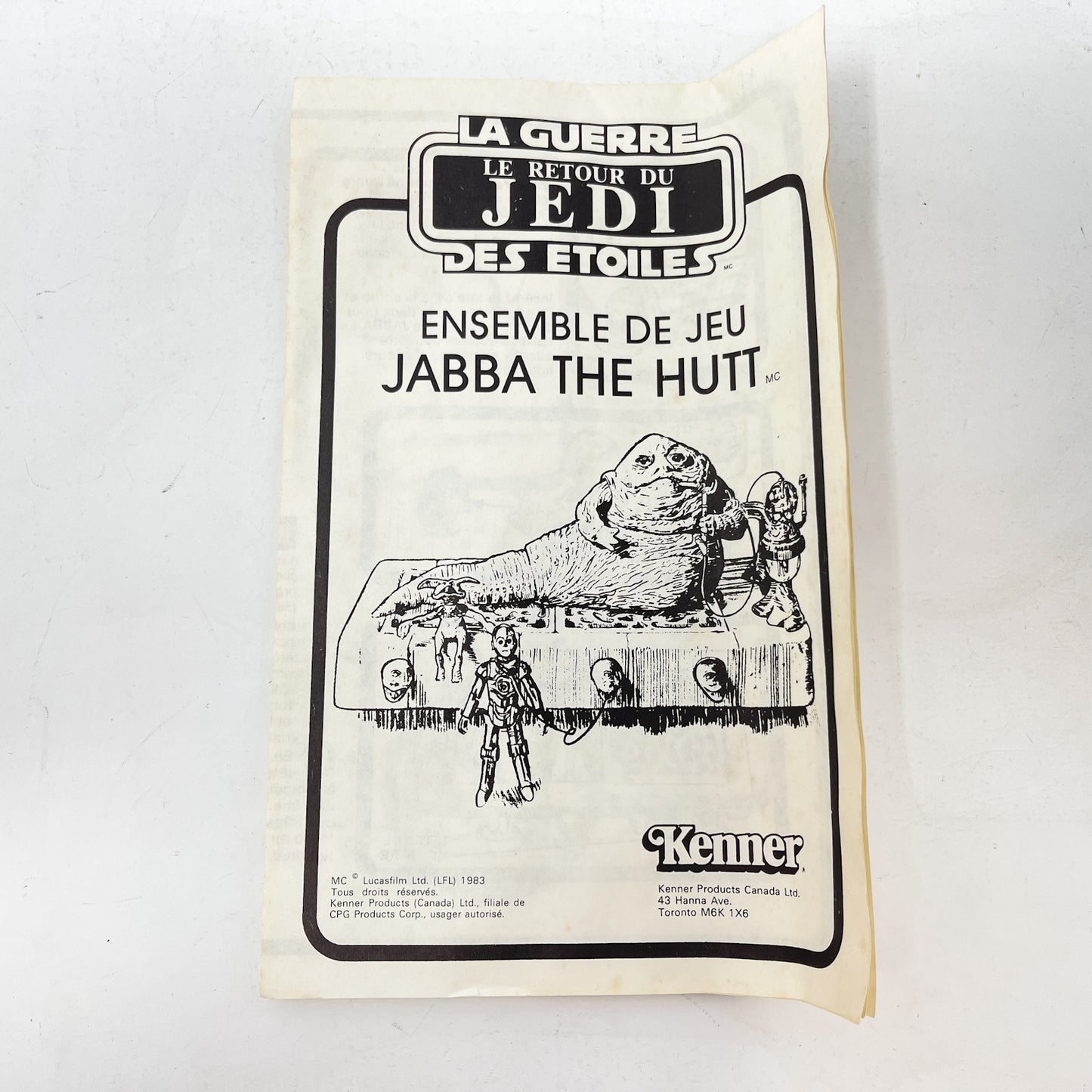 Jabba the Hutt Playset - Complete in Canadian Box - Vintage Kenner (1983)