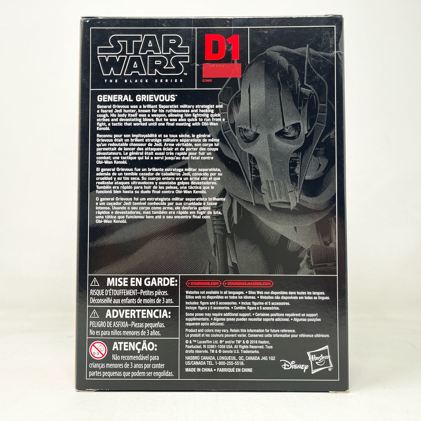 General Grievous (Deluxe) D1 - Hasbro Black Series (2018)