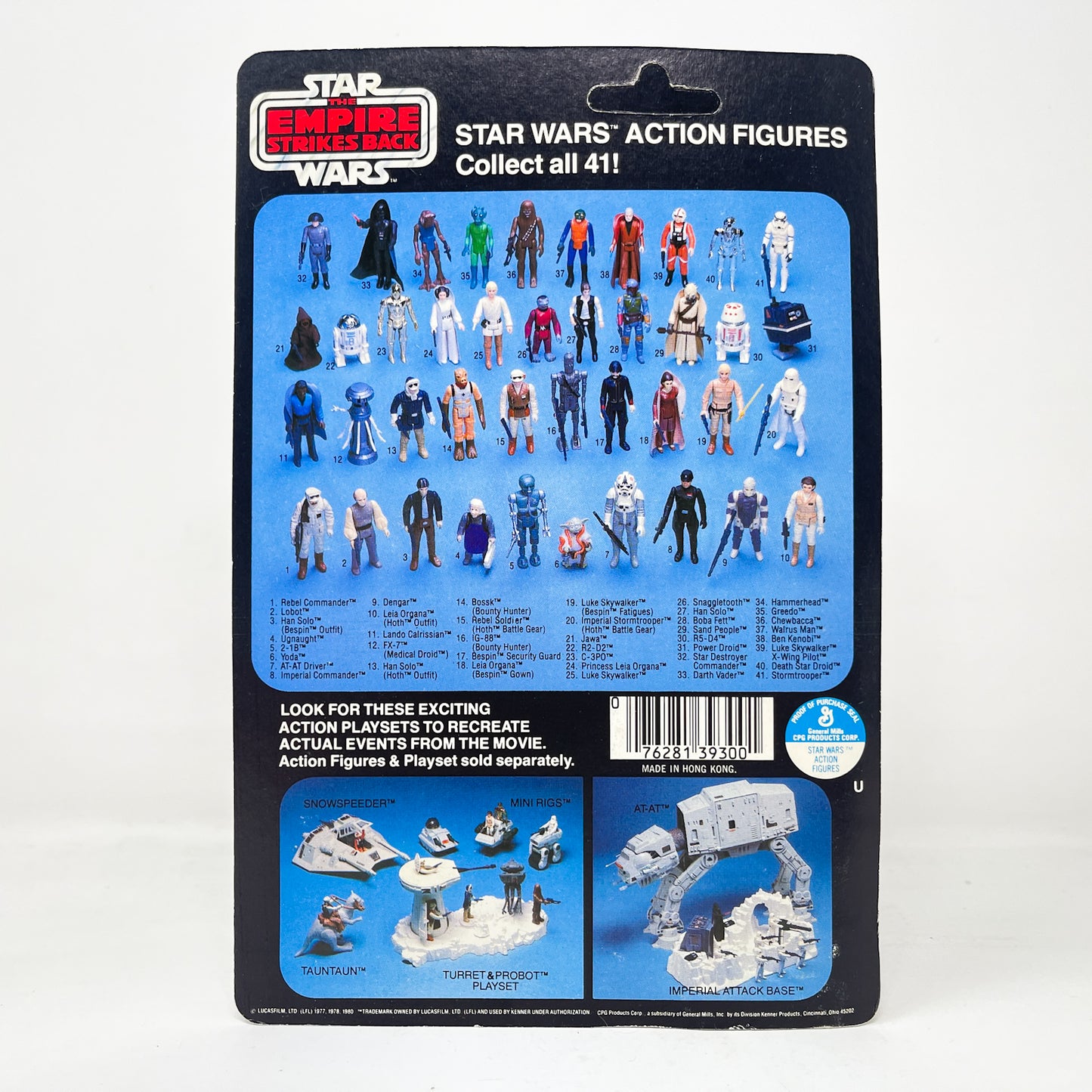 AT-AT Driver ESB 41E-back - Mint on Card - Vintage Kenner (1980)