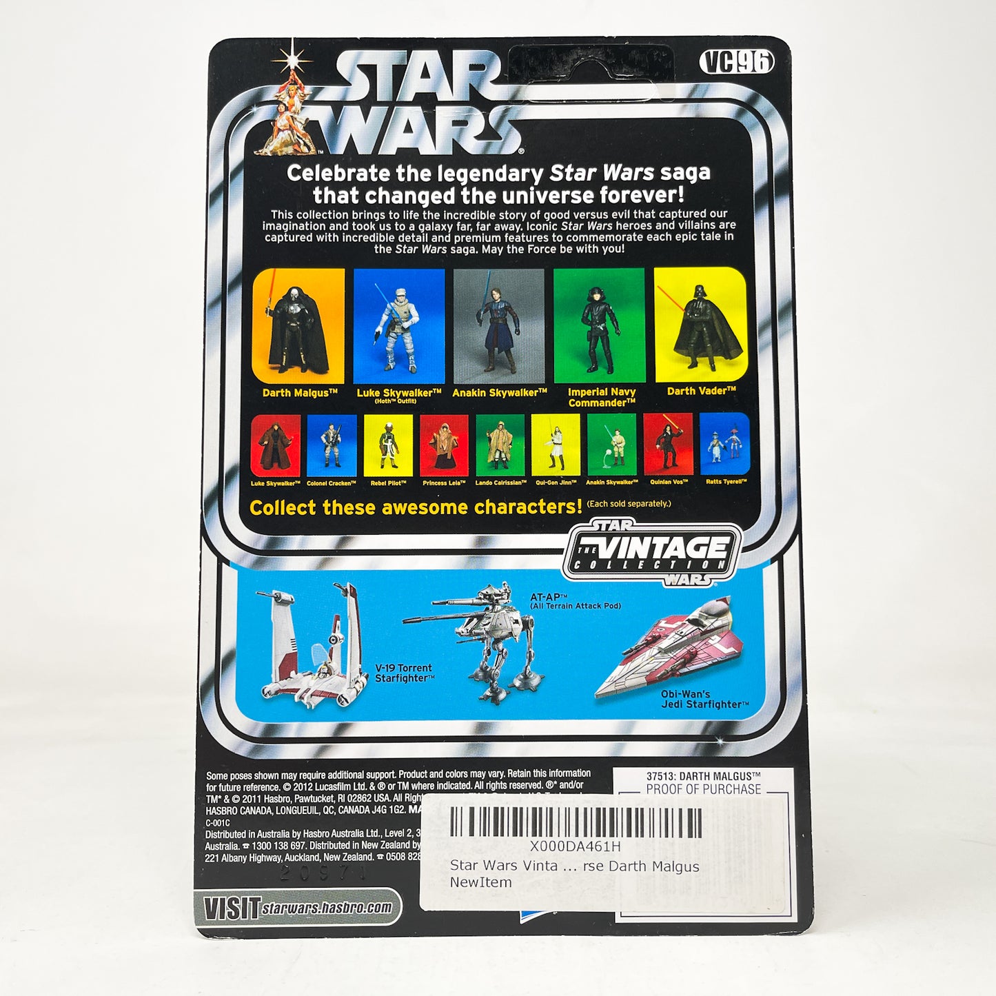 VC096 Darth Malgus - KOTOR (2012) Unpunched - The Vintage Collection Hasbro Star Wars
