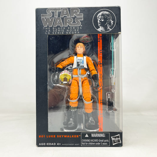 Luke Skywalker (X-Wing Pilot) #01 - Orange Line - Hasbro Black Series (2013)