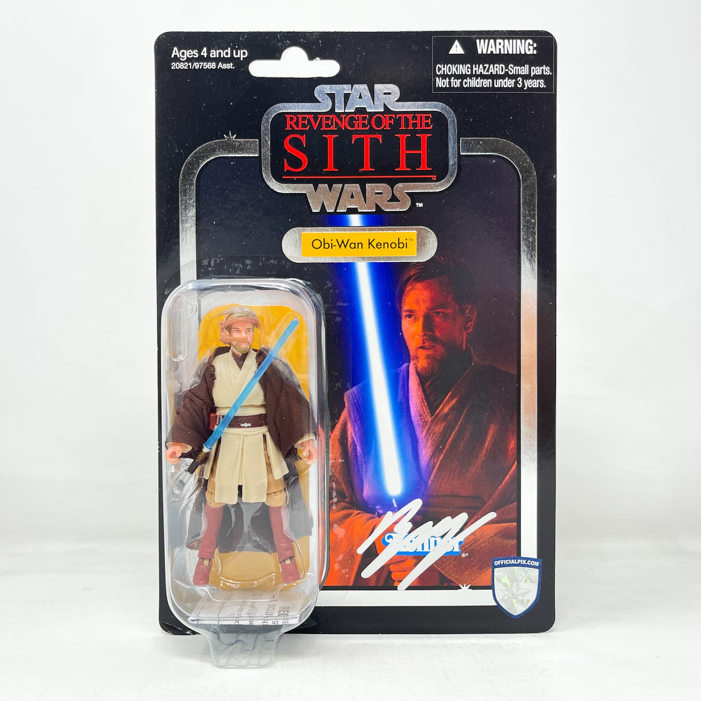 Ewan McGregor Autographed VC016 Obi Wan Kenobi FOIL ROTS 2010 - Hasbro The Vintage Collection
