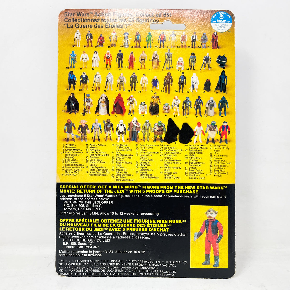 Logray ROTJ 65A Kenner Canada - Mint on Card