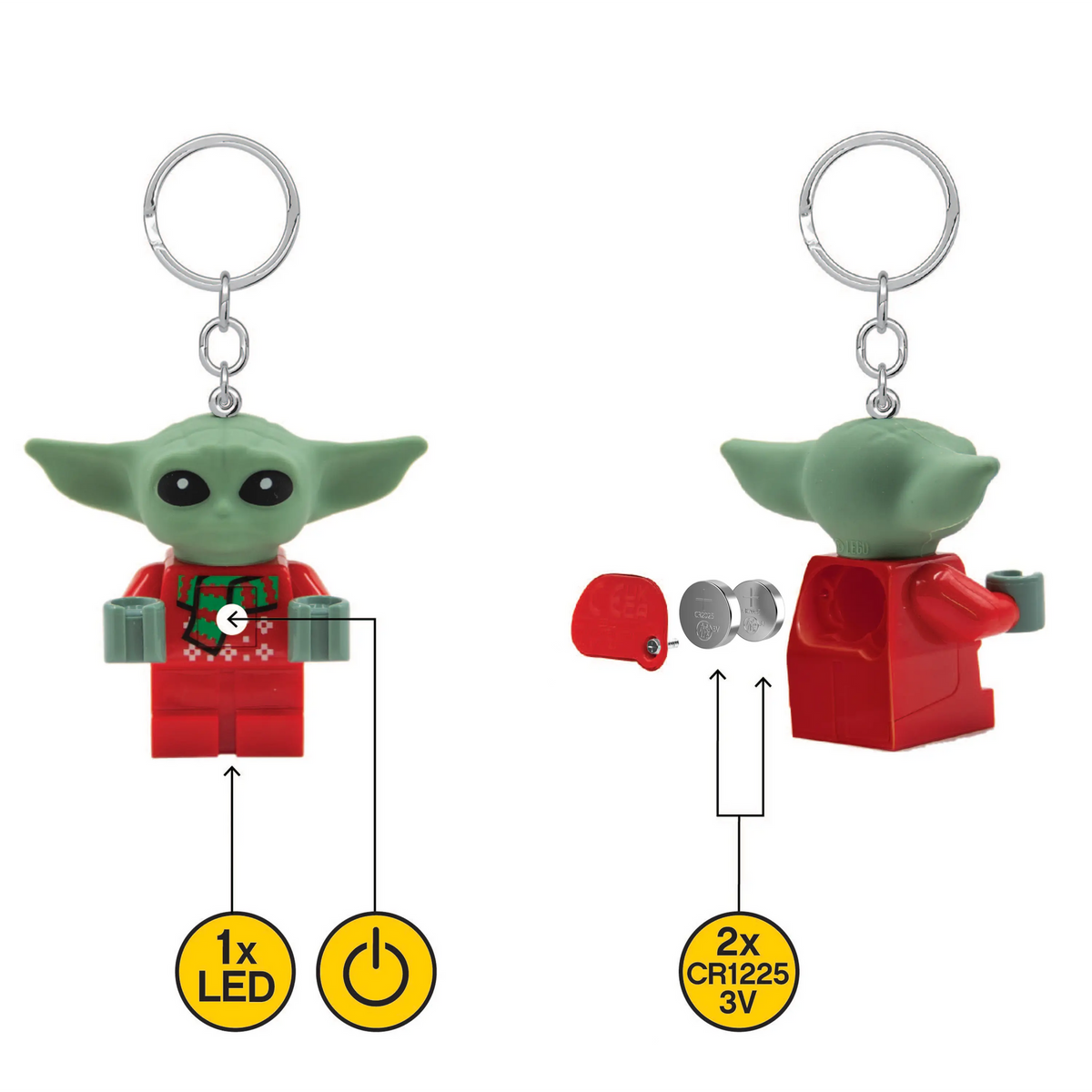 LEGO Star Wars Holiday Grogu Keychain Flashlight