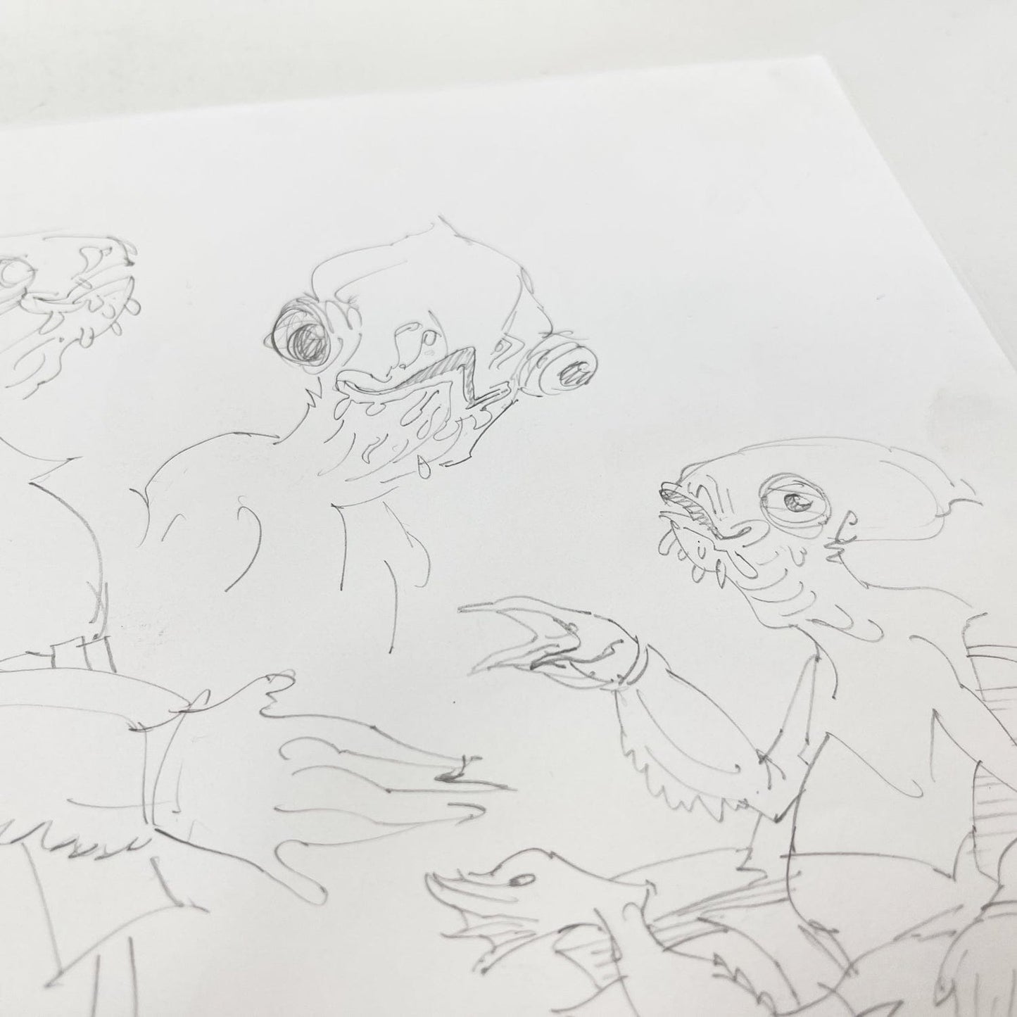 Vintage 4th Moon Toys Star Wars Pre-Production Tartakovsky Clone Wars Original Pre-Production Artwork - Mon Calamari