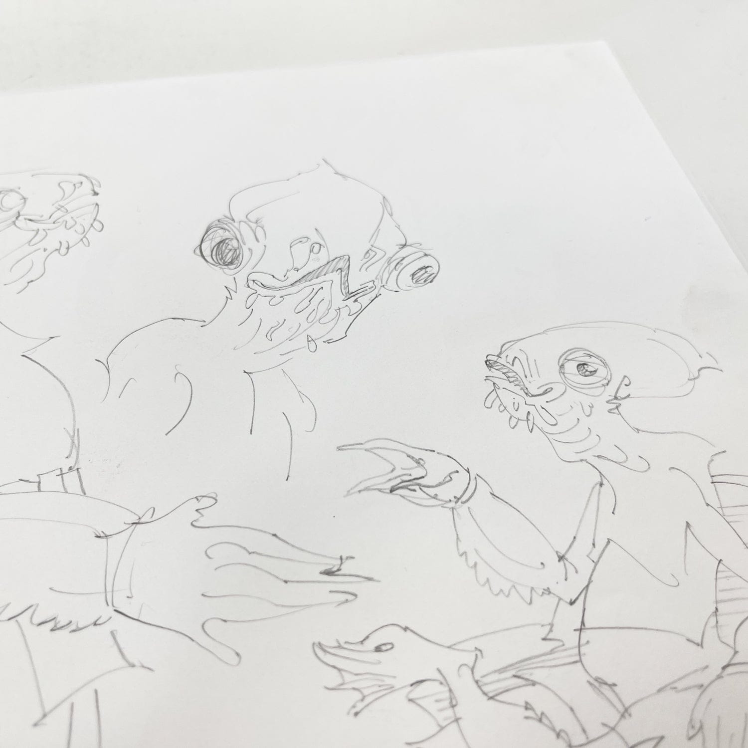 Vintage 4th Moon Toys Star Wars Pre-Production Tartakovsky Clone Wars Original Pre-Production Artwork - Mon Calamari