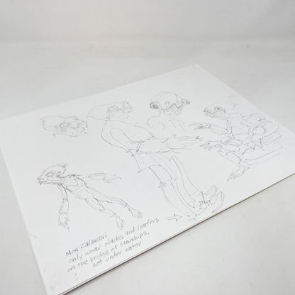 Vintage 4th Moon Toys Star Wars Pre-Production Tartakovsky Clone Wars Original Pre-Production Artwork - Mon Calamari
