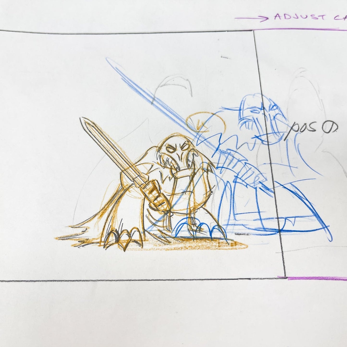 Vintage 4th Moon Toys Star Wars Pre-Production Tartakovsky Clone Wars Original Pre-Production Storyboard J