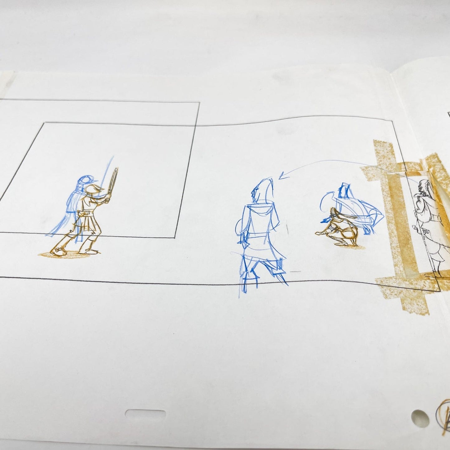 Vintage 4th Moon Toys Star Wars Pre-Production Tartakovsky Clone Wars Original Pre-Production Storyboard J