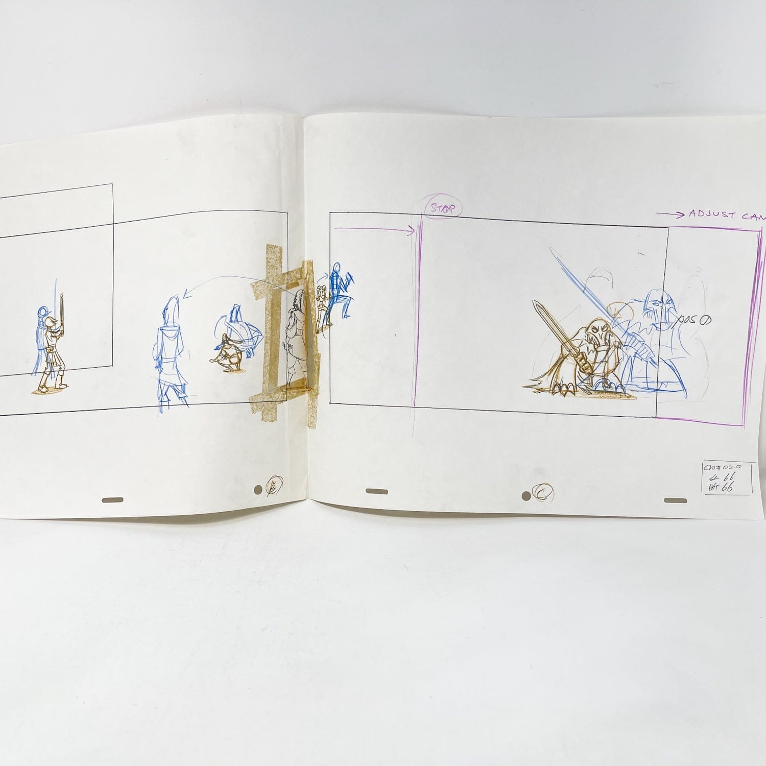 Vintage 4th Moon Toys Star Wars Pre-Production Tartakovsky Clone Wars Original Pre-Production Storyboard J