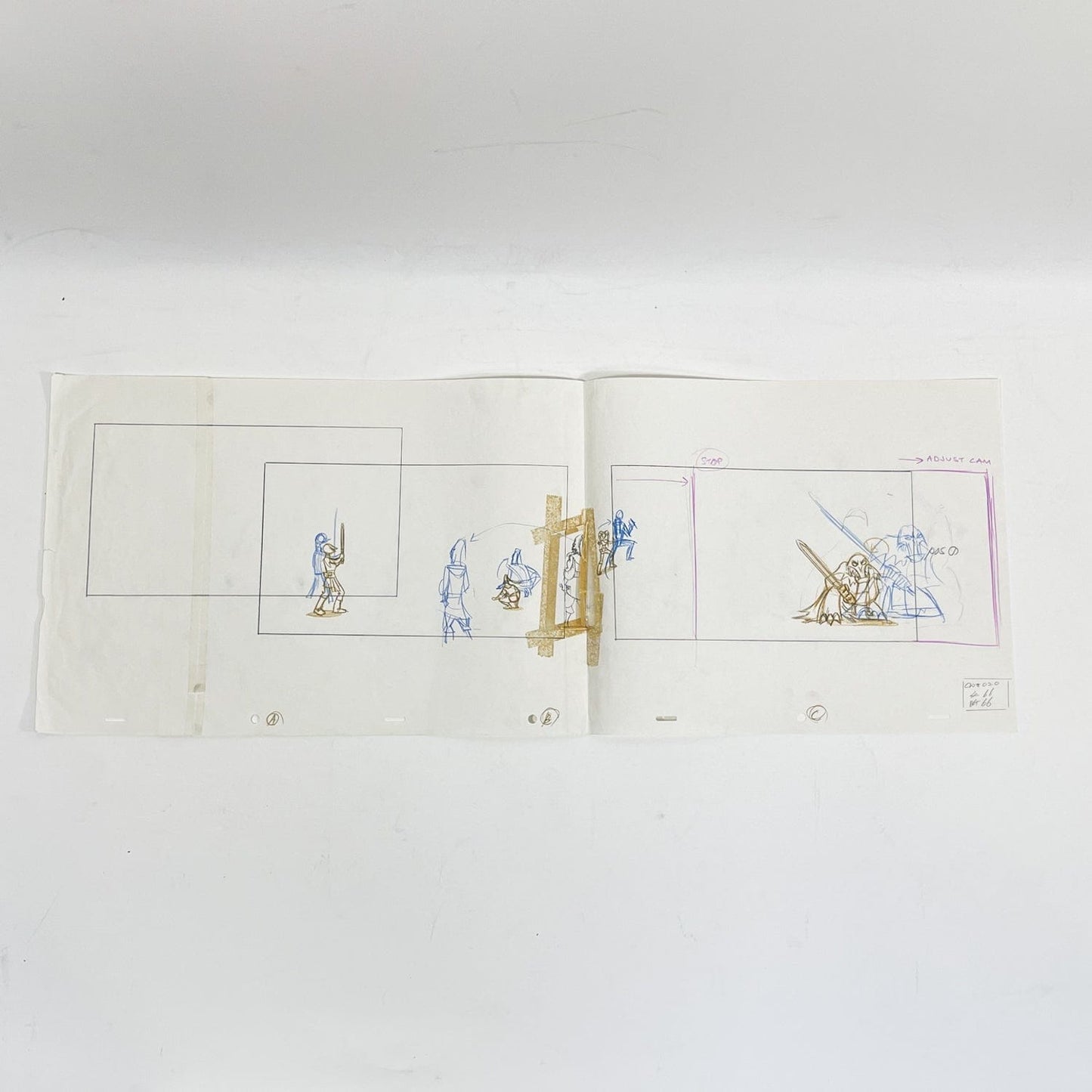 Vintage 4th Moon Toys Star Wars Pre-Production Tartakovsky Clone Wars Original Pre-Production Storyboard J