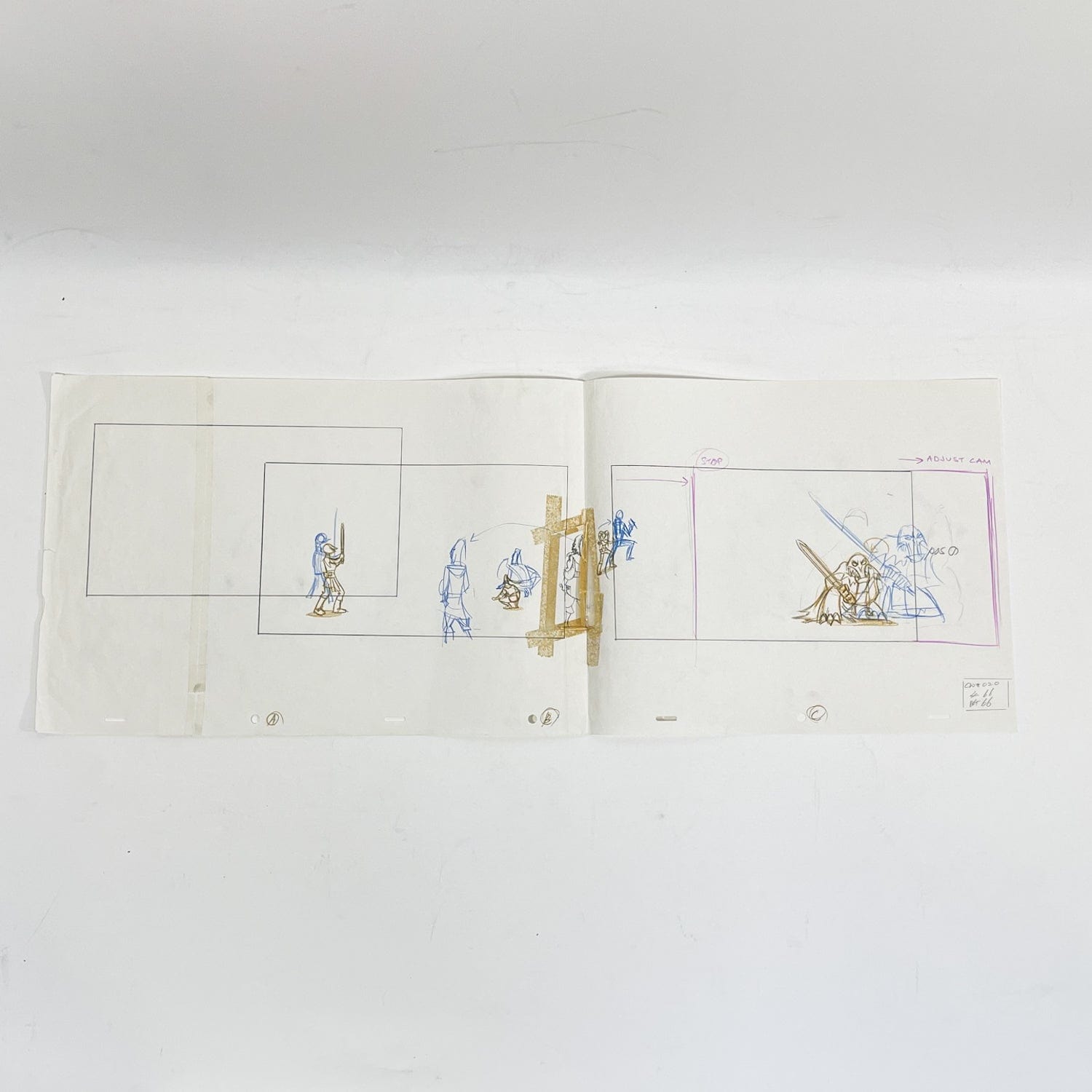 Vintage 4th Moon Toys Star Wars Pre-Production Tartakovsky Clone Wars Original Pre-Production Storyboard J