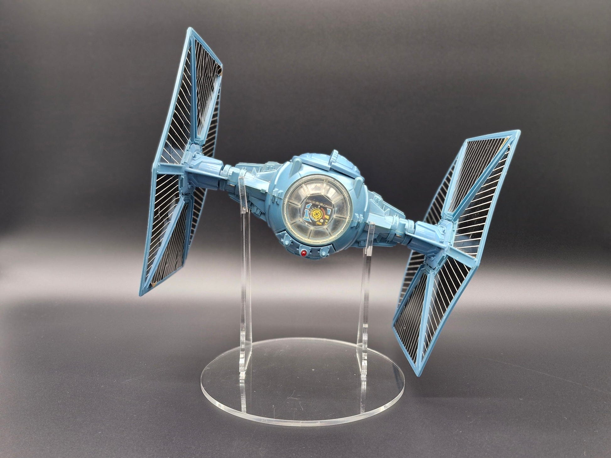 Vintage 4th Moon Toys Star Wars Supplies Acrylic Display Stand for TIE Fighter (Vintage White, Vader, Interceptor & POTF2)