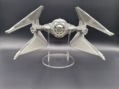 Vintage 4th Moon Toys Star Wars Supplies Acrylic Display Stand for TIE Fighter (Vintage White, Vader, Interceptor & POTF2)