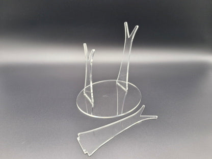 Vintage 4th Moon Toys Star Wars Supplies Acrylic Display Stand for TIE Fighter (Vintage White, Vader, Interceptor & POTF2)