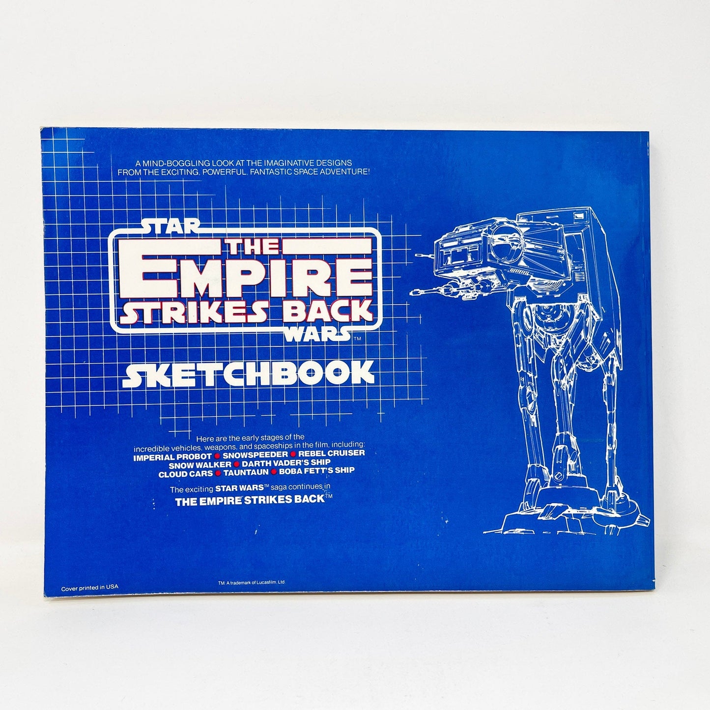 Vintage Ballantine Star Wars Non-Toy Empire Strikes Back Sketchbook - 1980