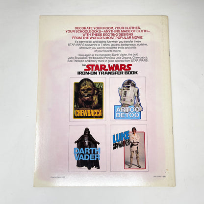 Vintage Ballantine Star Wars Non-Toy Star Wars Iron-On Transfer Book (1977)