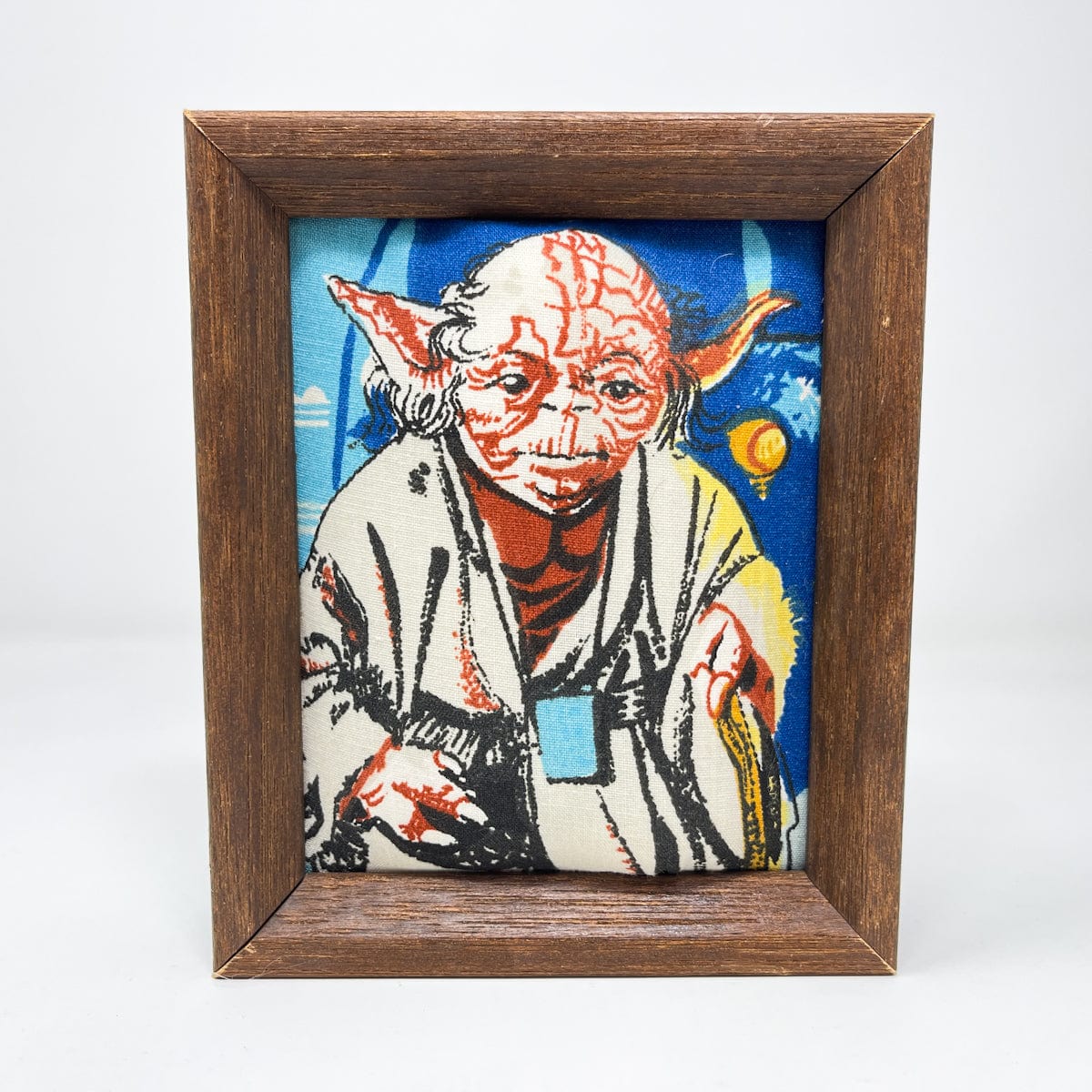 Vintage Bootleg Star Wars Non-Toy Framed Yoda Pillowcases - Home Made