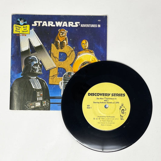 Vintage Buena Vista Star Wars Vinyl Adventures in ABC Read-A-Long Book (1983)