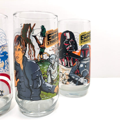 Vintage Burger King Star Wars Non-Toy Burger King Empire Strikes Back Glasses - Set of 4