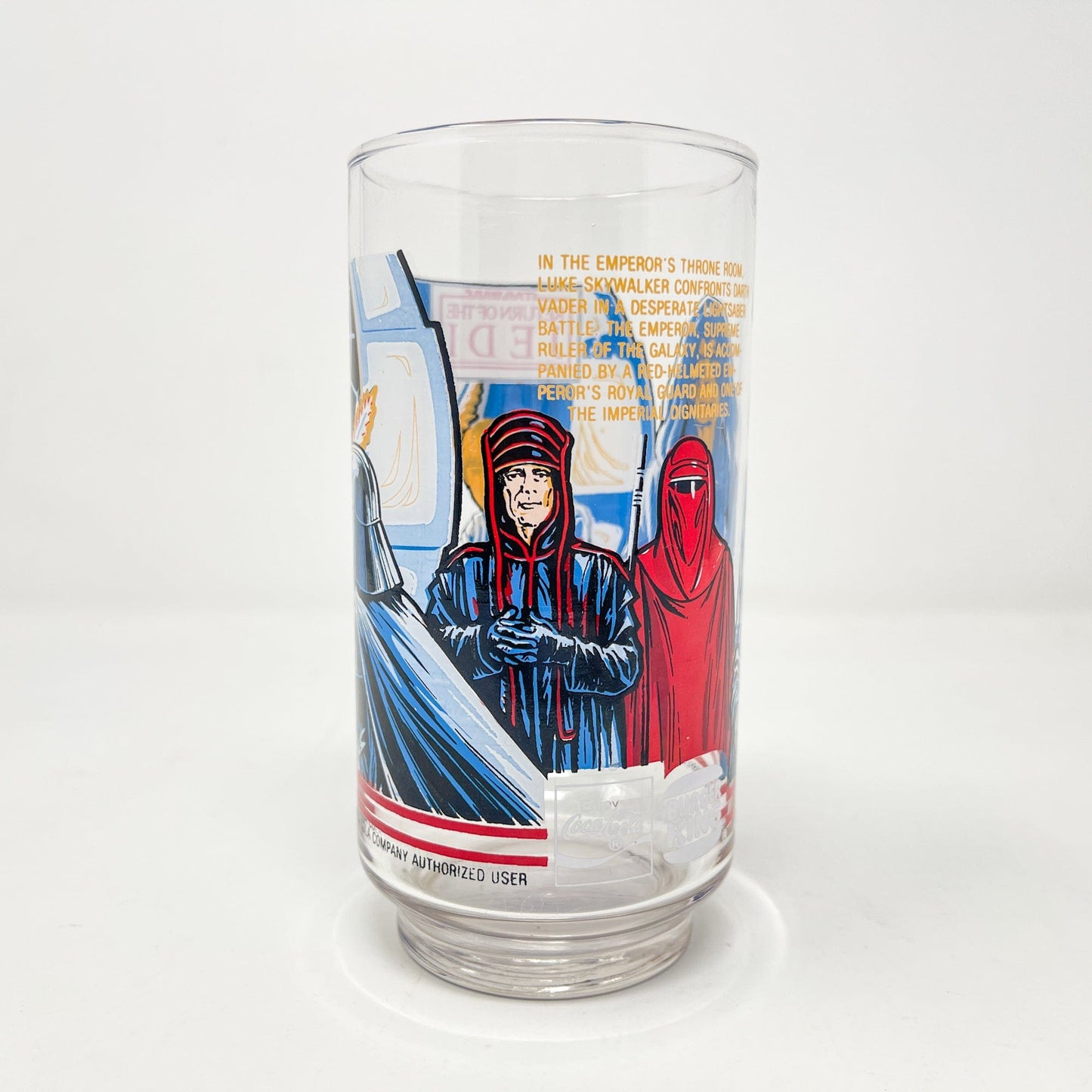 Vintage Burger King Star Wars Non-Toy Burger King ROTJ Luke & Vader Glass