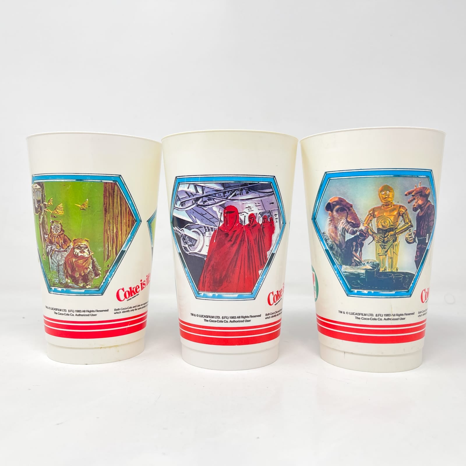 Vintage Coca-Cola Star Wars Non-Toy Canadian 7-11 ROTJ Cups - Set of 12 - Vintage (1983)