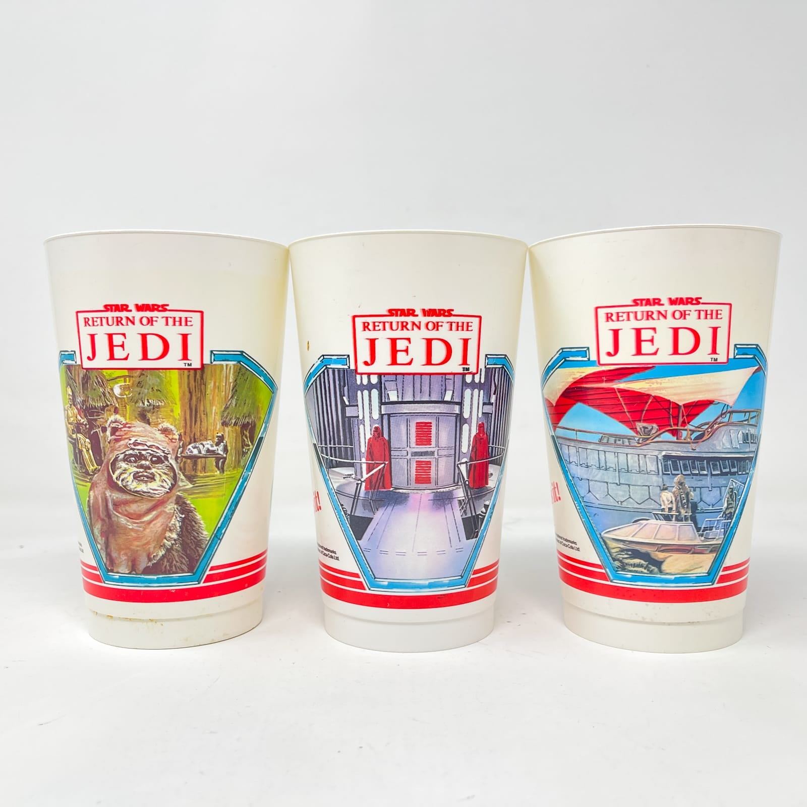 Vintage Coca-Cola Star Wars Non-Toy Canadian 7-11 ROTJ Cups - Set of 12 - Vintage (1983)
