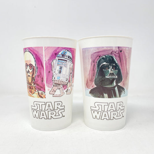 Vintage Coca-Cola Star Wars Non-Toy Canadian Grubee's Coca-Cola Cups - Complete Set of 2