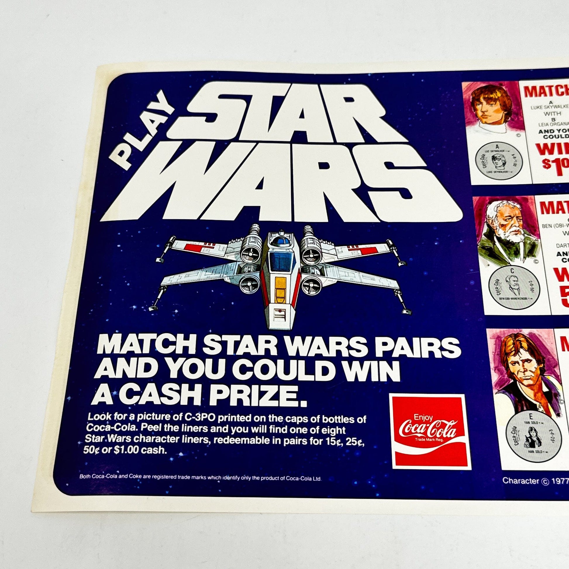 Vintage Coca-Cola Star Wars Non-Toy Coca-Cola Canada Star Wars Store Display Poster (1978)