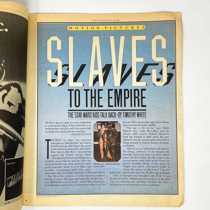 Vintage Cracked Star Wars Non-Toy Rolling Stone Magazine - July 1980 - Slaves of the Empire