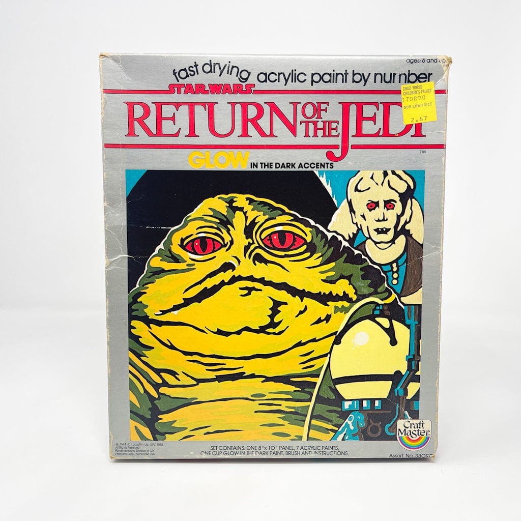 Vintage Craft Master Star Wars Non-Toy Jabba the Hutt ROTJ Paint by Numbers - Sealed