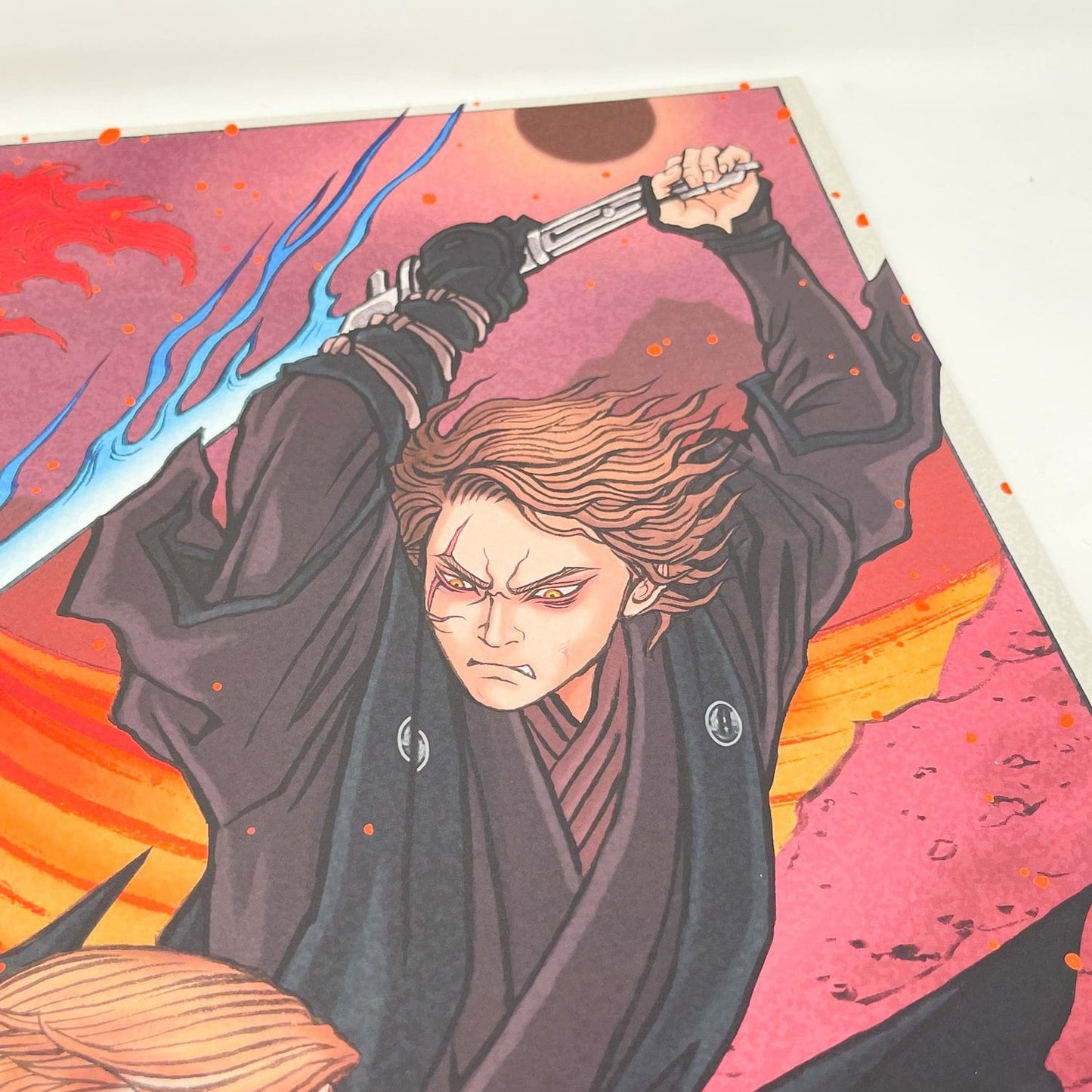 Vintage Disney Star Wars Ads Star Wars Celebration Japan 2025 Badge Art Poster - Anakin & Obi-Wan
