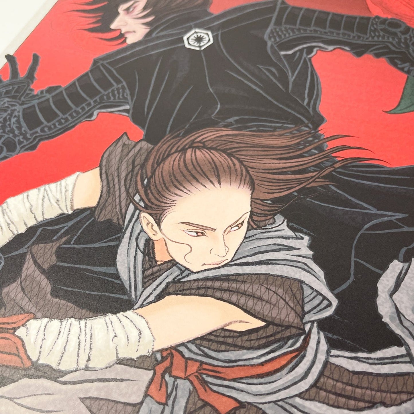 Vintage Disney Star Wars Ads Star Wars Celebration Japan 2025 Badge Art Poster - Kylo Ren & Rey