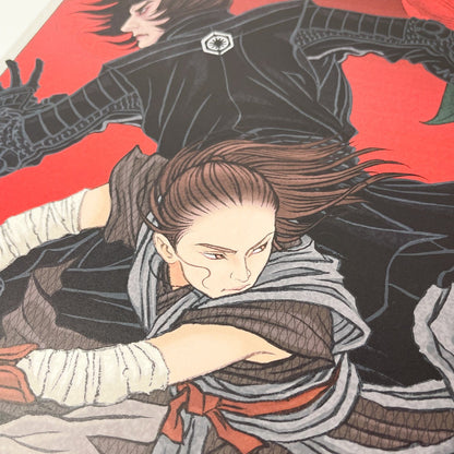 Vintage Disney Star Wars Ads Star Wars Celebration Japan 2025 Badge Art Poster - Kylo Ren & Rey