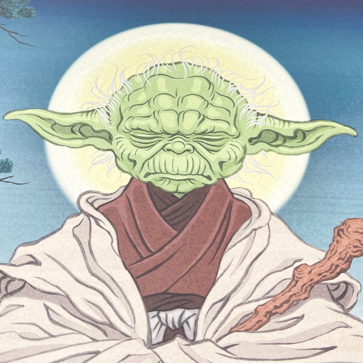 Vintage Disney Star Wars Ads Star Wars Celebration Japan 2025 Badge Art Poster - Yoda