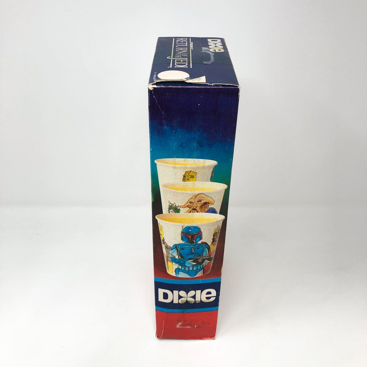 Vintage Dixie Cups Star Wars Non-Toy Dixie Cups Box - ROTJ Leia & Jabba - Sealed