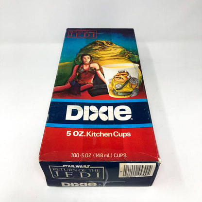 Vintage Dixie Cups Star Wars Non-Toy Dixie Cups Box - ROTJ Leia & Jabba - Sealed