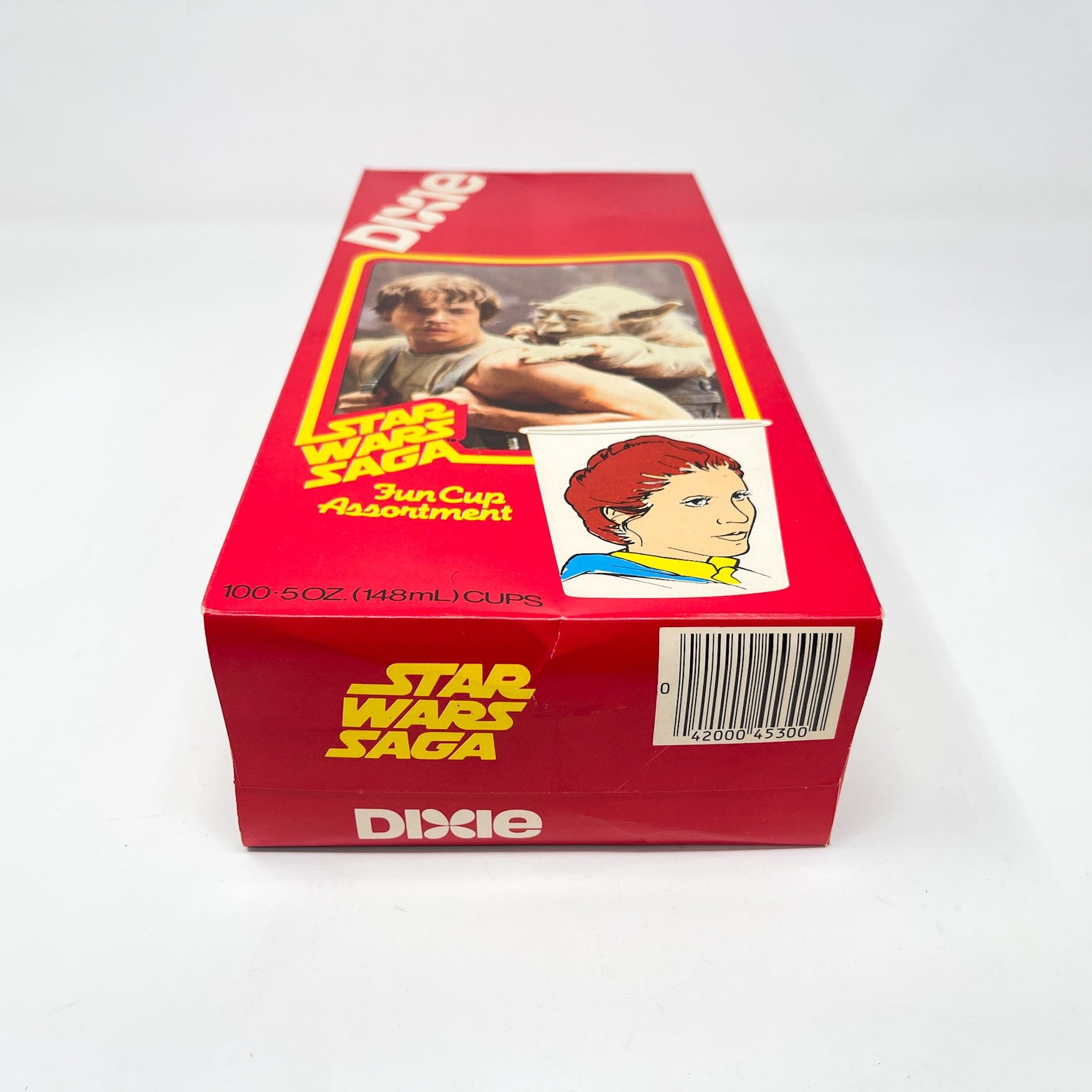 Vintage Dixie Cups Star Wars Non-Toy Dixie Cups Box - Saga Luke & Yoda