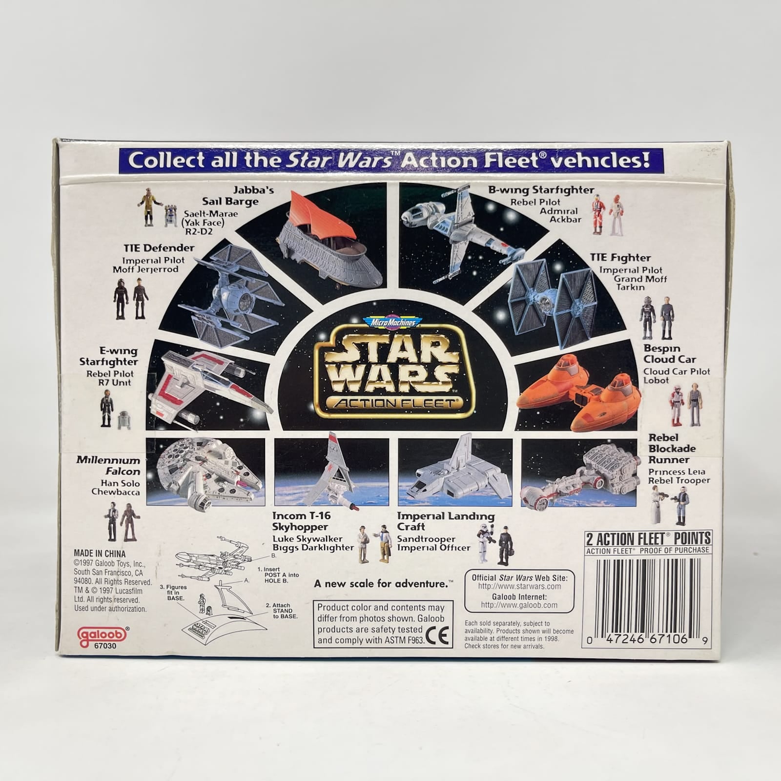 Vintage Galoob Star Wars Micro E-Wing Straighter MISB - Action Fleet Micro Machines Star Wars