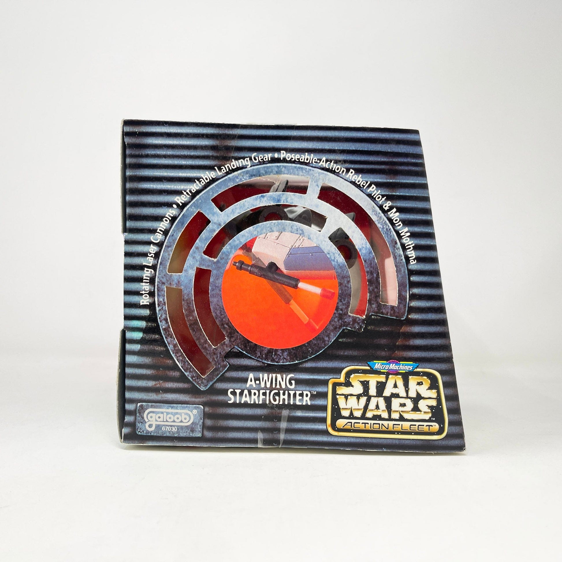 Vintage Galoob Star Wars Modern Ships A-Wing Fighter (Green) MISB (1996) - Action Fleet Micro Machines Star Wars