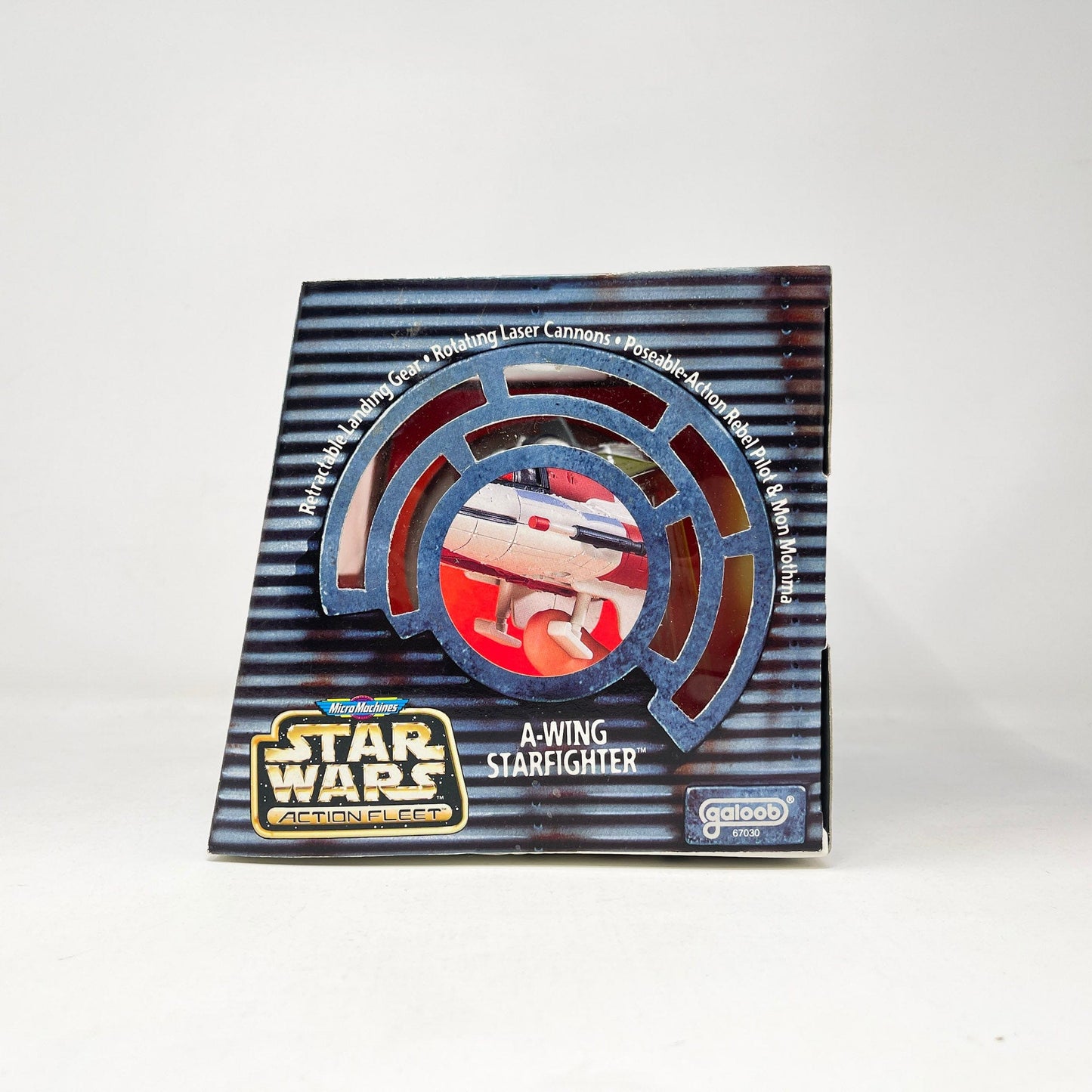 Vintage Galoob Star Wars Modern Ships A-Wing Fighter (Green) MISB (1996) - Action Fleet Micro Machines Star Wars