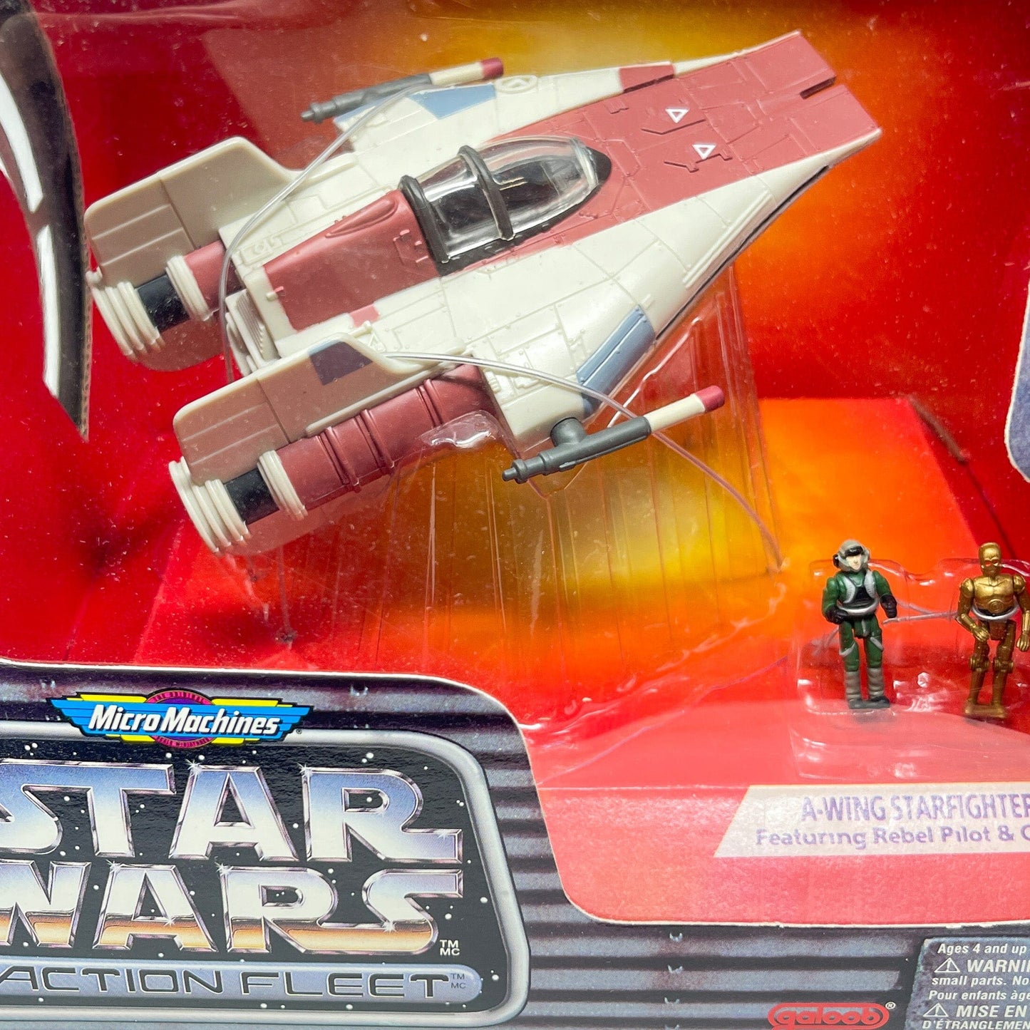 Vintage Galoob Star Wars Modern Ships A-Wing Fighter MIB - Action Fleet Micro Machines Star Wars