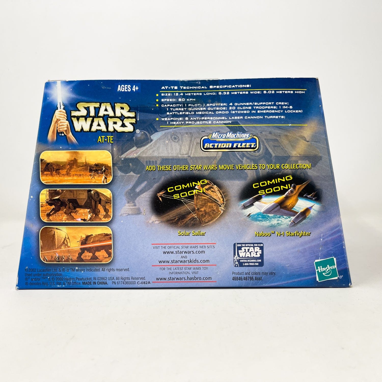 Vintage Galoob Star Wars Modern Ships AT-TE MISB - Action Fleet Micro Machines Star Wars
