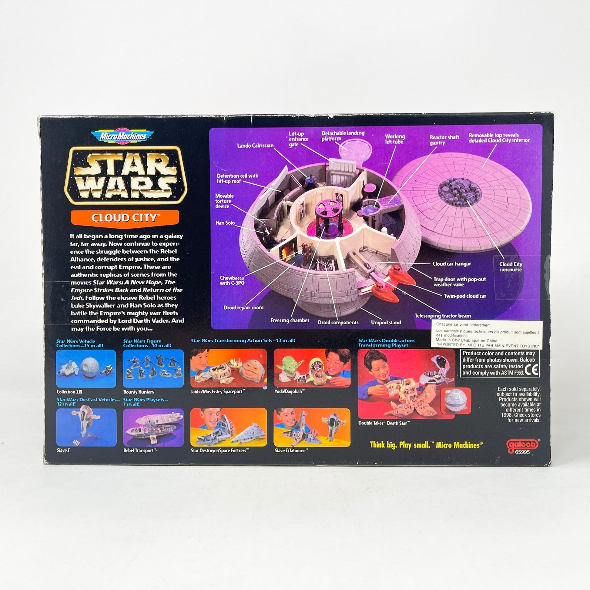 Vintage Galoob Star Wars Modern Ships Cloud City Playset (1997) MISB - Micro Machines Star Wars