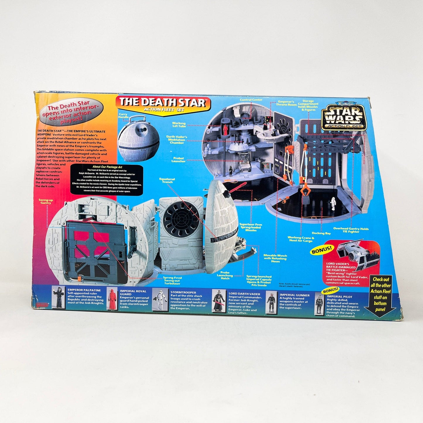 Vintage Galoob Star Wars Modern Ships Death Star Action Fleet Playset (1996) - Micro Machines Star Wars