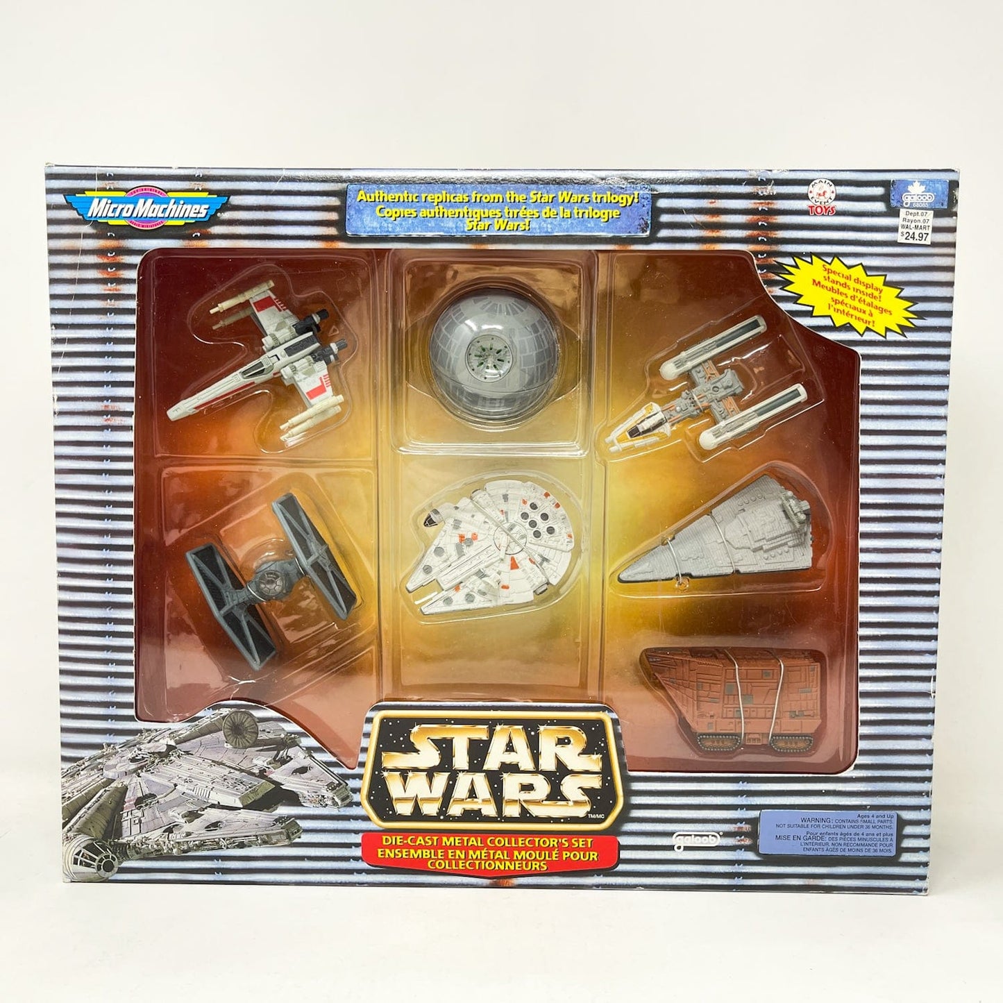 Vintage Galoob Star Wars Modern Ships Die Cast Metal Collector's Set (7 vehicles) - Micro Machines 1997