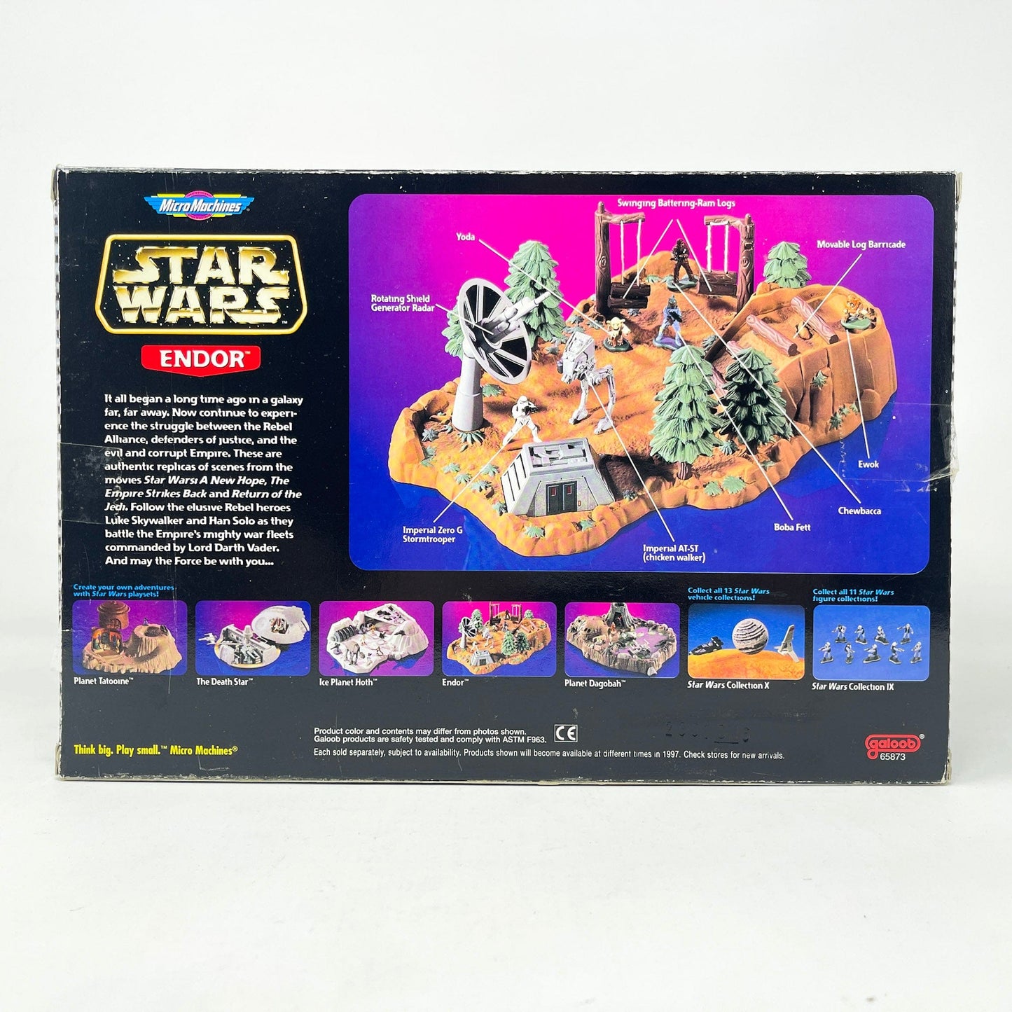 Vintage Galoob Star Wars Modern Ships Endor Playset - Micro Machines Star Wars