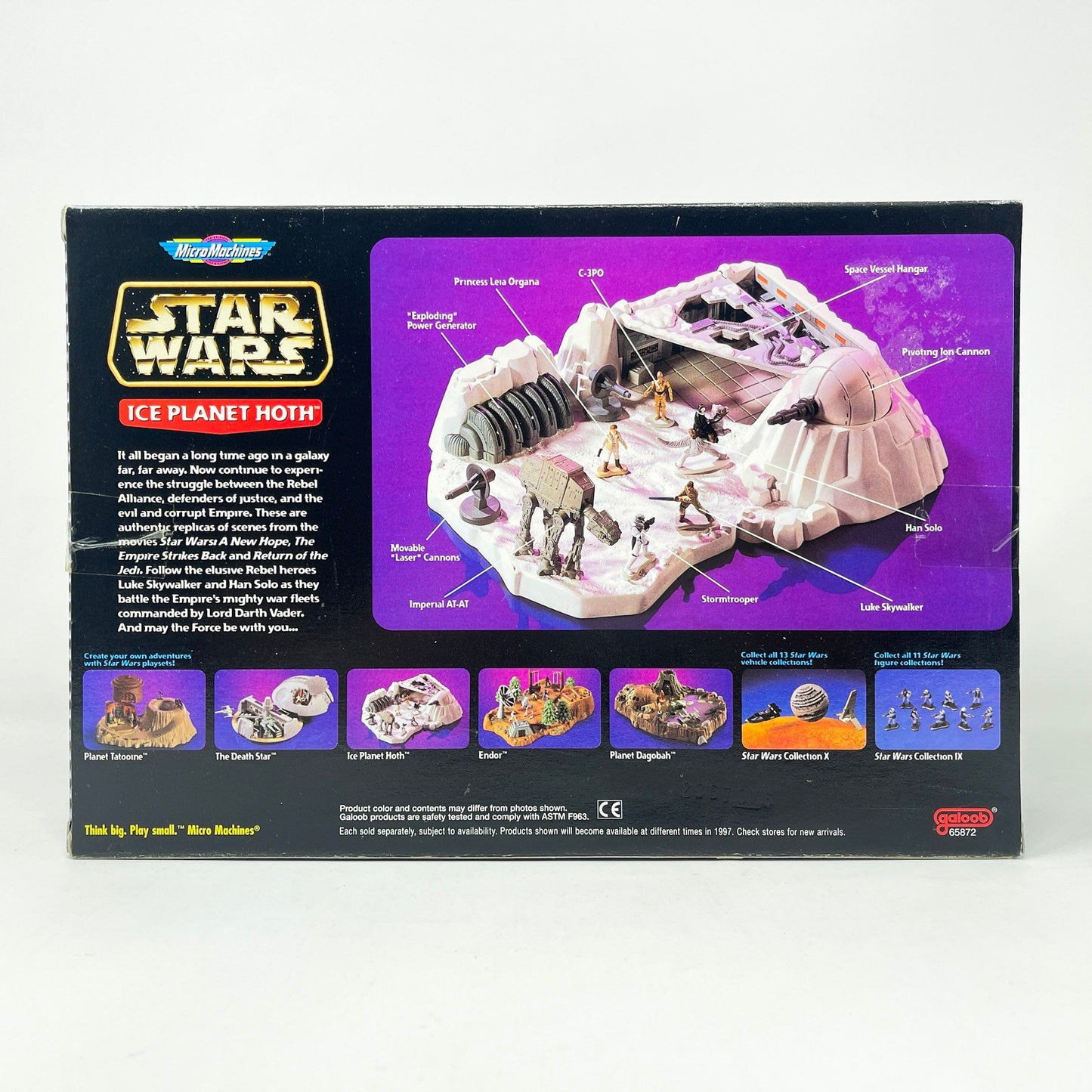 Vintage Galoob Star Wars Modern Ships Ice Planet Hoth Playset (1996) MISB - Micro Machines Star Wars